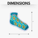 Whimsy Wonders Squeaky Sock Plush Dog Toys- Pineapple Bones