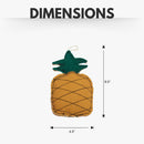 Pineapple-shaped canvas and jute dog chew toy