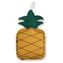 Pineapple-shaped canvas and jute dog chew toy