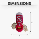Pink squeaking comfort plush sneaker dog toy