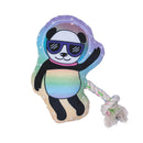 Space panda plush dog toy 4 pack clip strip squeaky dog toys