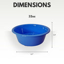 Powder coated stainless steel dog bowl with non-slip base, 32oz