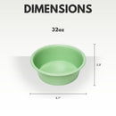 Powder coated stainless steel dog bowl with non-slip base, 32oz