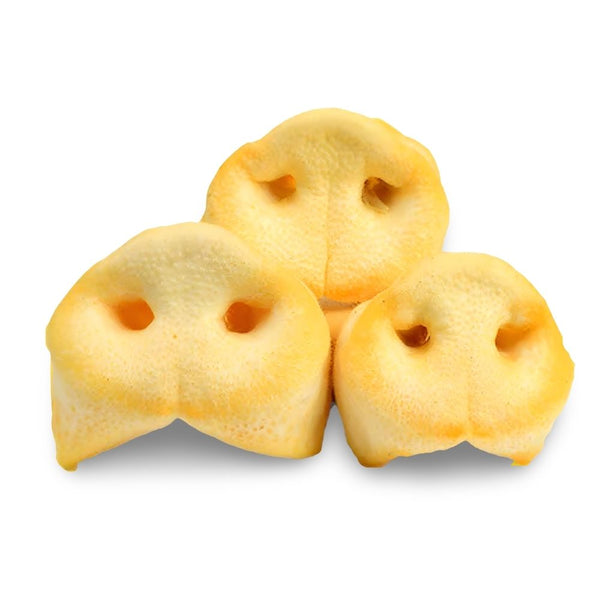 All-natural puffed pig snouts dog treats