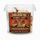 natural rabbit feet chews with fur for dogs pack