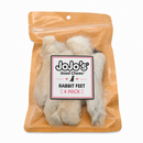 Rabbit Feet Grab N Go 4-Pack, Case of 12, Natural Dog Chews