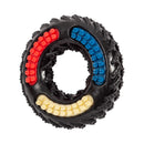 Recyclable TPR textured dog chew toy tire