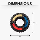 Recyclable TPR textured dog chew toy tire