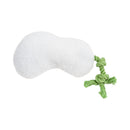 Retro army motorcycle plush dog toy with durable stitching