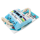 Retro cassette tape plush dog toy crinkle and squeaky dog toy