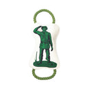 Retro soldier plush dog toy with non toxic print
