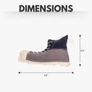 Shoe-shaped canvas and jute dog chew toy