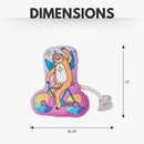 Slow biker crinkle and squeaky plush dog toy