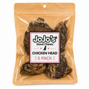 Smoked Chicken Heads Grab N Go 5-Pack, Case of 12, natural smoked chicken head dog chews for dogs