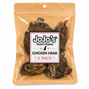 Smoked Chicken Heads Grab N Go 5-Pack, Case of 12, natural smoked chicken head dog chews for dogs
