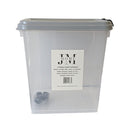 Stackable 3-piece dog food storage container set