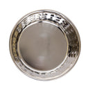 Hammered stainless steel dog bowl in black pearl finish