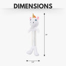 Skinny thermoplastic rubber unicorn corduroy dog toy for playful dogs