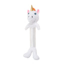 Skinny thermoplastic rubber unicorn corduroy dog toy for playful dogs