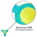 3 bone TPR tennis ball dog chew toy 6 pack clip strip display