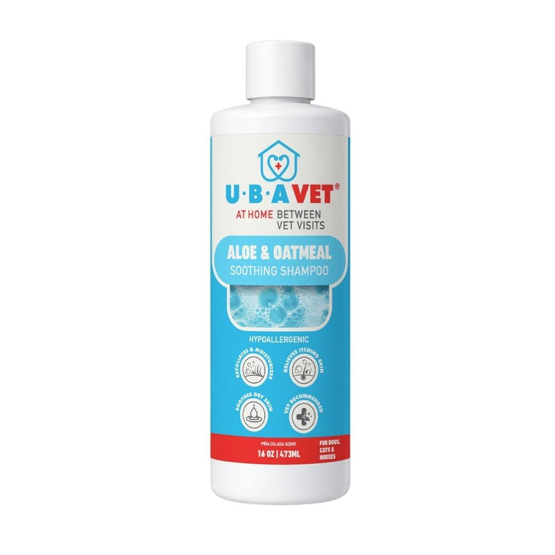 UBAVET Aloe & Oatmeal Shampoo for Dogs & Cats (16.9 fl oz / 500ml)