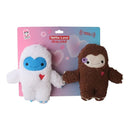 Interactive Squeaky Dual Yettie Snowman Plush Dog Toy Set