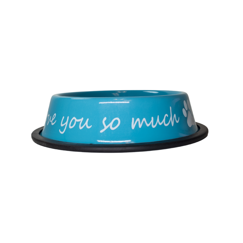 I LOVE YOU SO MUCH Stainless Steel Dog Bowl (24oz)