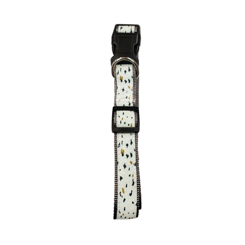 Designer Dog Collar - Mint Gray Cheetah