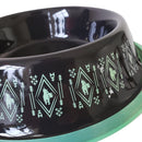 Eco-friendly Non Skid Boho Stainless Steel Dog Bowl - Black (24 oz)