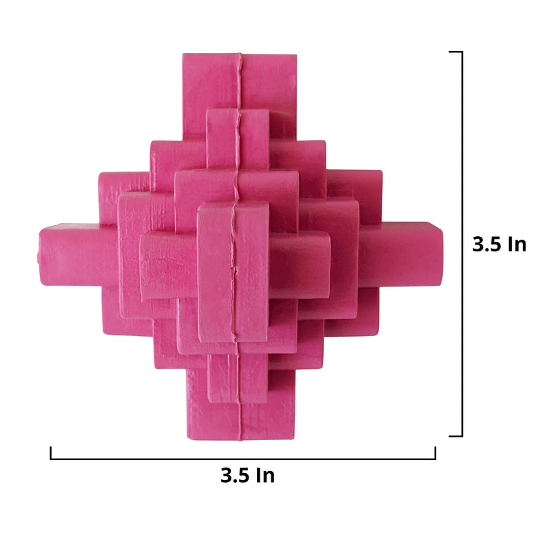 Geometric TPR Dog Chew Toy - Pink