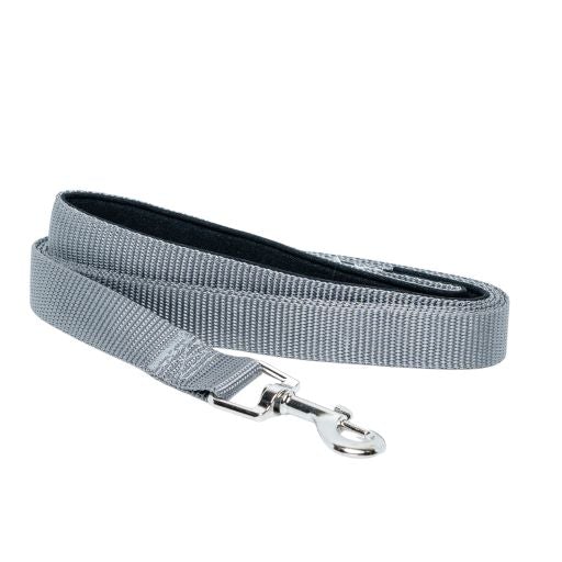 Padded Grip Dog Leash (5ft) - Gray