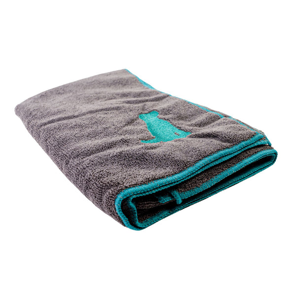 Quick Drying Microfiber Dog Bath Towel with Dog Silhouette