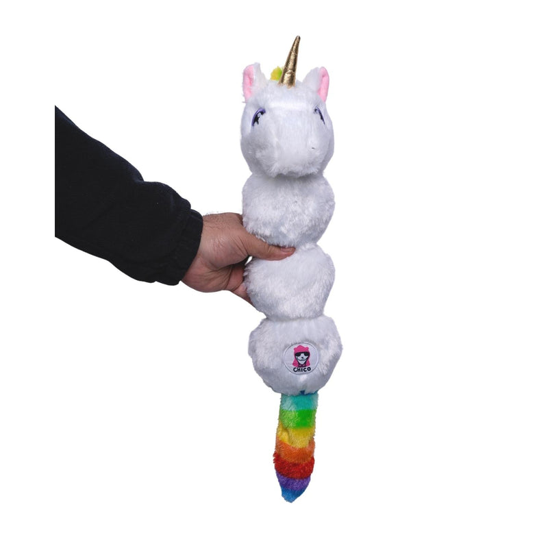 Magical Rainbow Unicorn Squeaking Plush Dog Toy