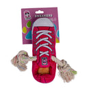 Squeaking Comfort Plush Sneaker Soft and Cozy Dog Toy - Pink