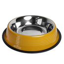 Eco-friendly Non Skid Ribbed Cat & Dog Bowl (Golden Yellow)