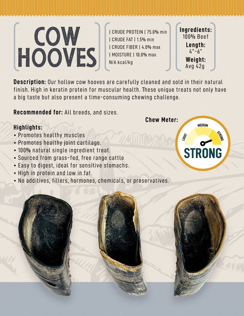 All-Natural Cow Hooves Dog Chews (25/case)
