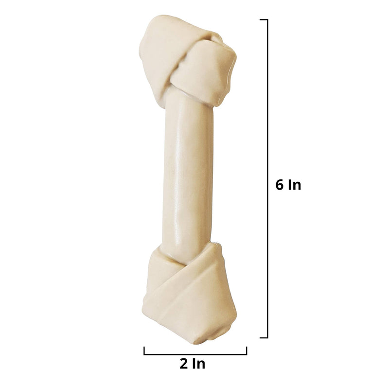 Vegan Nylon Rawhide-Shaped Chew Bone: Durable and Eco-Friendly Toy for Dogs of All Sizes
