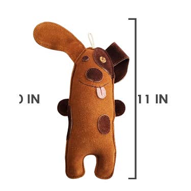 Silly Puppy Dog Toy - Leather