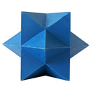 blue star shaped TPR dog chew toy with textured surface