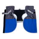 royal blue thermal dog fleece jacket with integrated harness