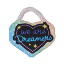 we are dreamers plush dog toy combo heart and space panda dog toys